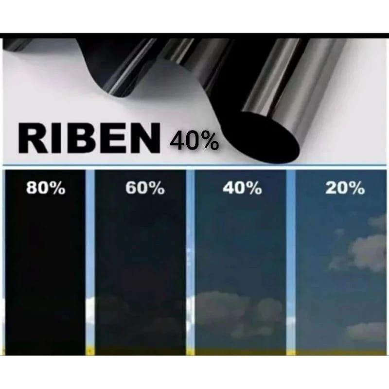 Stiker Kaca Film Jendela Rumah Mobil Gedung Hitam Riben Anti Panas Silau Lebar 150CM x 10CM 1