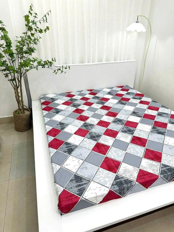 Ga Thun Lạnh Hàn Quốc 4 Món, Ga Giường Bo Thun vải in 3D,Ga bọc vỏ gối 40x60cm. 5