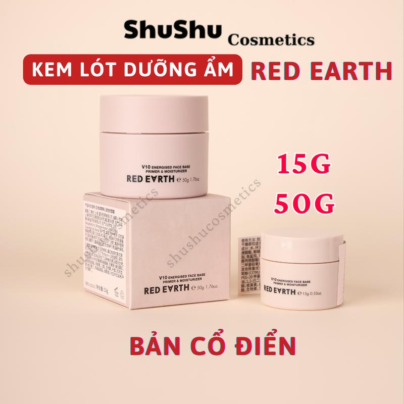 [Độc Quyền KOC] Kem Lót Trang Điểm Dưỡng Ẩm Da Mặt Red Earth V10 Bản Cổ Điển 15g, Kem Lót Kiềm Dầu Mỹ Phẩm SHUSHU COSMETICS