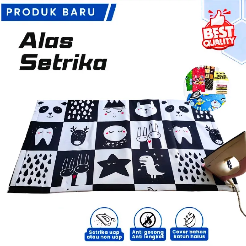 Alas Setrika Portable Alas Gosok Setrika anti  panas Dan lengket ukuran 90x50 Cm 8