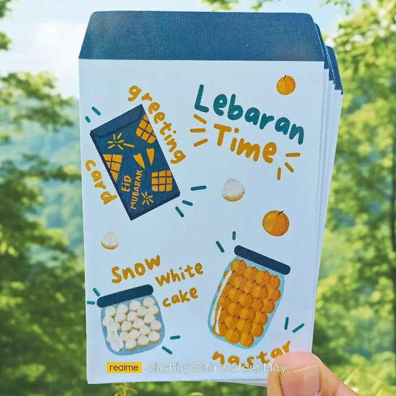 10 pcs Amplop Lebaran Angpau Aesthatic tebal 100gsm Gambar Tajam 0