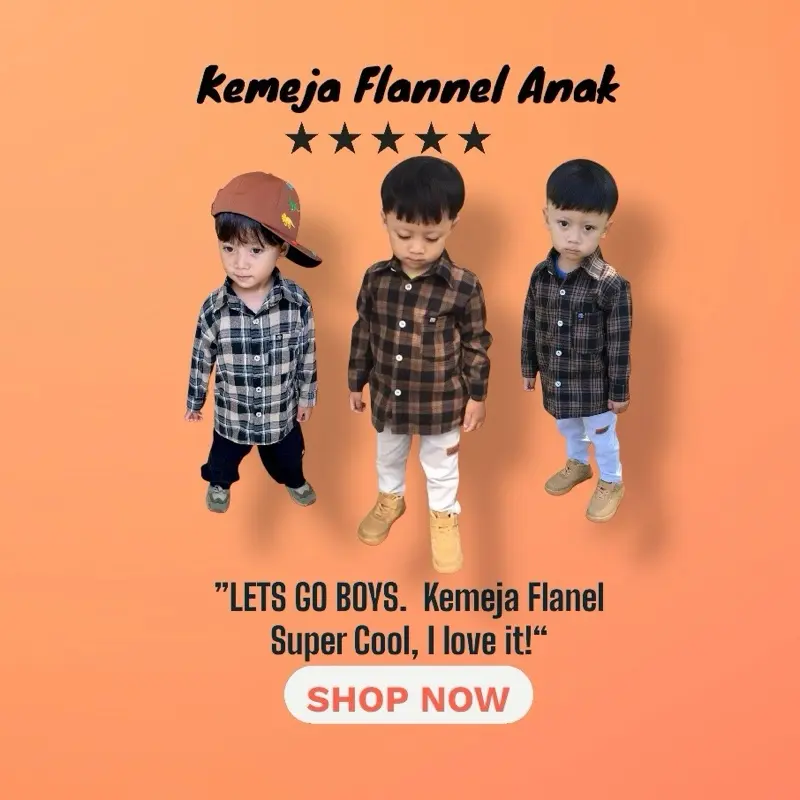 KEMEJA ANAK LAKI LAKI 8-12 TAHUN BAHAN FLANNEL JUNIOR Fashion 0