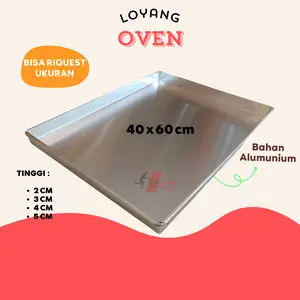 Loyang oven 40x60 cm Bahan Alumunium / loyang nampan ukuran 40x60 cm / loyang Oven 60x40 cm / Loyang Baki Oven Gas 40x 60 cm / loyang kue kering / loyang kotak