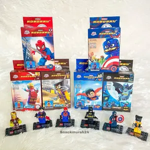 Roboman Super Heroes Mainan Balok Susun Figur Mini Building Block Pahlawan