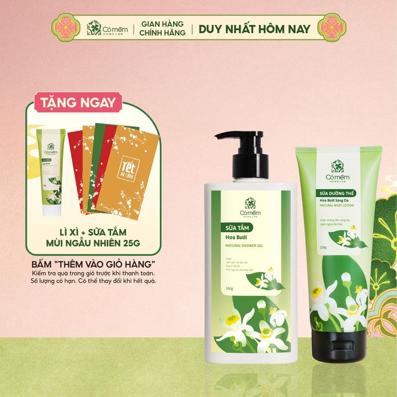 COMBO TẶNG QUÀ MIỄN PHÍ Bộ Sữa Tắm Dưỡng Thể Toàn Thân Dưỡng Sáng Da Cỏ Mềm 400g
