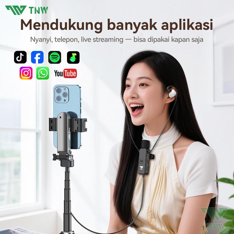 TNW V21 Wired Soundcard Headset 2in1 Bluetooth Live Earphones Dengan SoundCard Mic Untuk HP PC Soundcard Live Streaming Karaoke