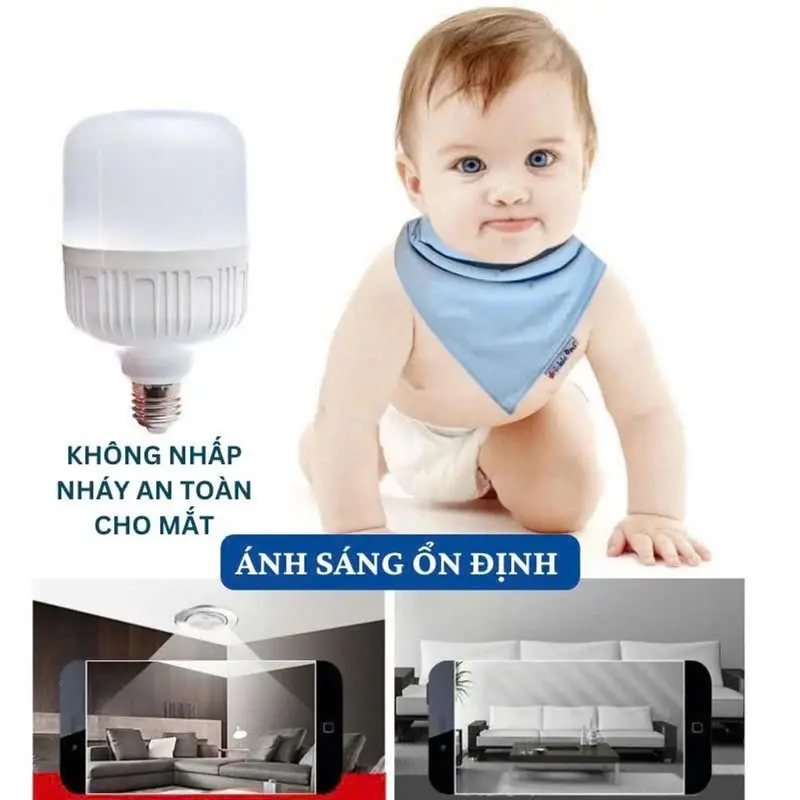 [COMBO 3 Chiếc] Bóng Đèn Led 50w Đui E27 Ánh Sáng Trắng Bảo Vệ Mắt Tiết Kiệm Điện Năng - NTT 4
