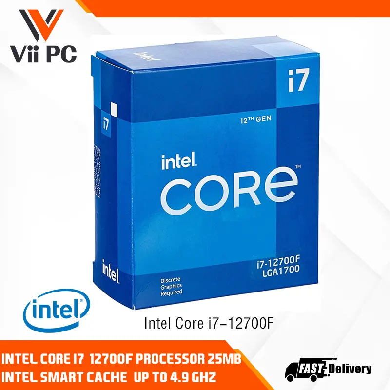 [LOCAL STOCK] Intel Core i7-12700F/12700F - Core i7 12th Gen Alder Lake 12-Core (8P+4E) 2.1 GHz LGA 1700 65W Desktop Processor