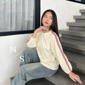 NABILAZE Baju Kaos Atasan Wanita Lengan Panjang Hijab Bahan Katun Combed 24s