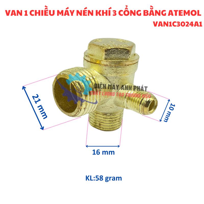  Lúp bê máy nén khí ren 20 16 10mm van một chiều máy bơm hơi van1c3024a1 