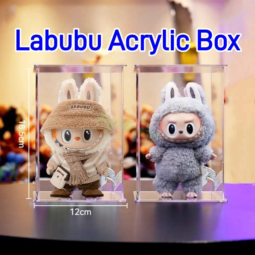 kotak figur Box Display Figure box labubu/Upset Duck Rak Display Penyimpanan Boneka action figur acrylic box box action figur  ukuran 12*10*18.5cm