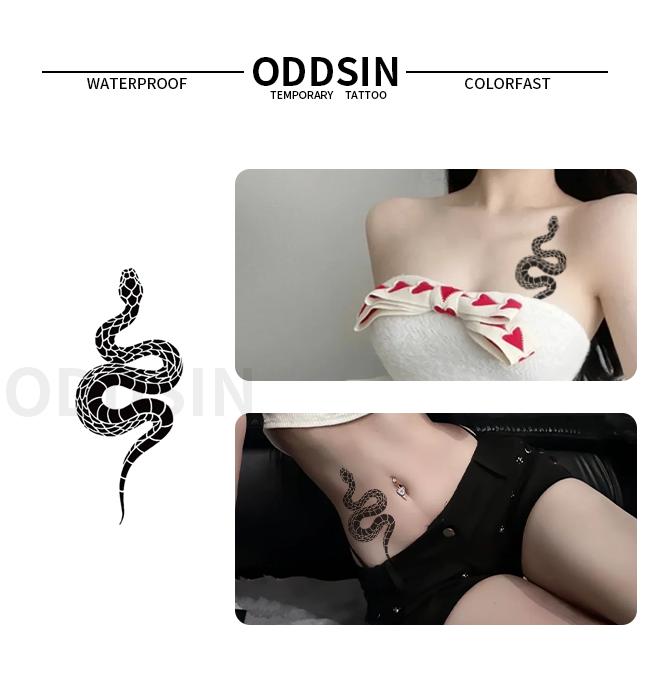 Hình Xăm Dán Tạm Thời, Không Thấm Nước, Lâu Trôi, Hình Xăm Rắn, Kéo Dài Trong 15 Ngày, Trải Nghiệm Hình Xăm