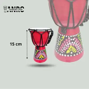 Kendang Djimbe Mini Anak Motif Unik Tinggi 15 cm