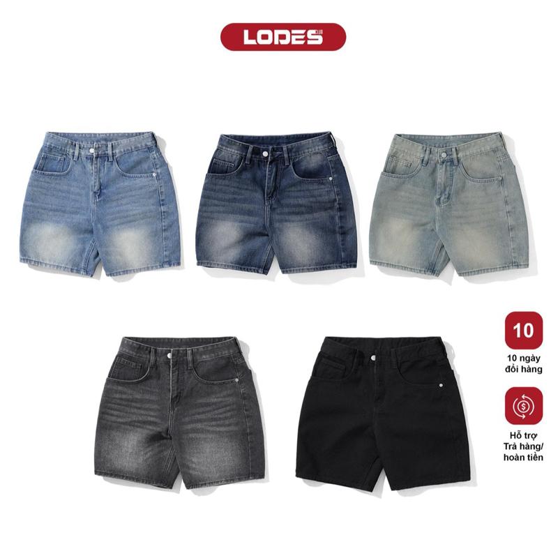 Quần Short Jeans Nam LODES CLUB Chất Vải Denim Cao Cấp, Form Dài Trên Gối, Thoáng Mát Tôn Dáng Nam