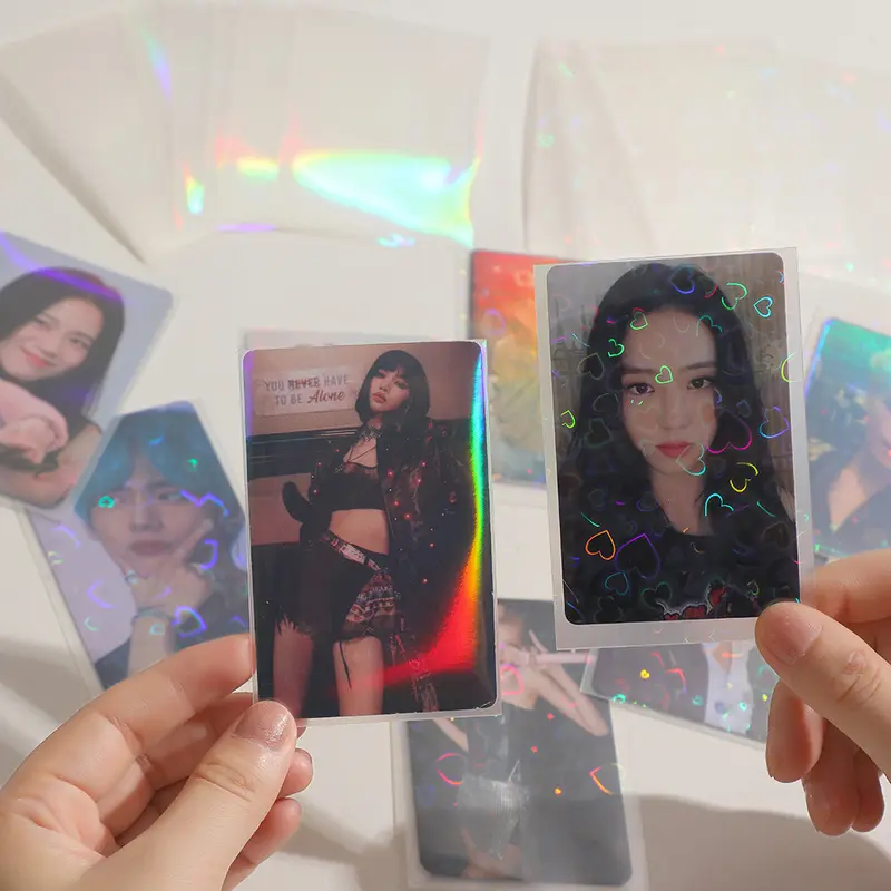 SHINSDAY (20pcs) Inner Sleeve 56x87mm Hologram Rainbow Unseal Pelindung Photocard PC Kpop 0
