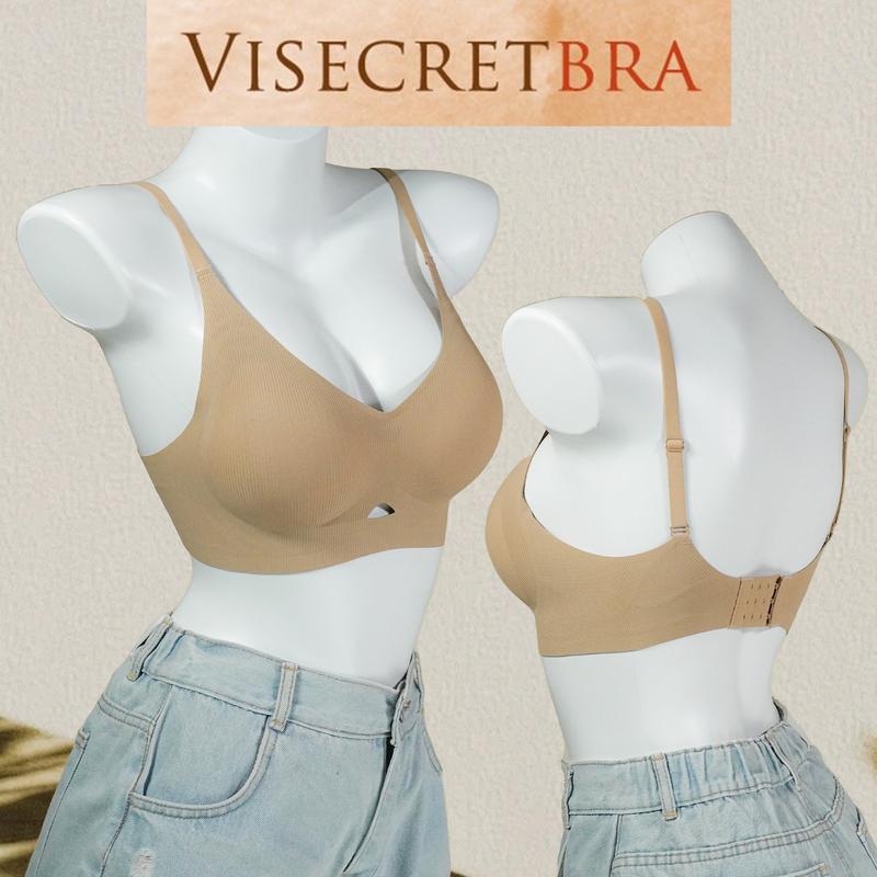 AFF-Bản Cài Thường-Mút Dày Áo Lót Su Nữ Nâng Vòng 1 Không Gọng Áo Bra Chất Su Mỏng Không Gọng Có Mút Đệm Tròn Gom Quả Chống Xệ Hạn Chế Ngấn Mỡ Lưng -- VN241050 Nữ