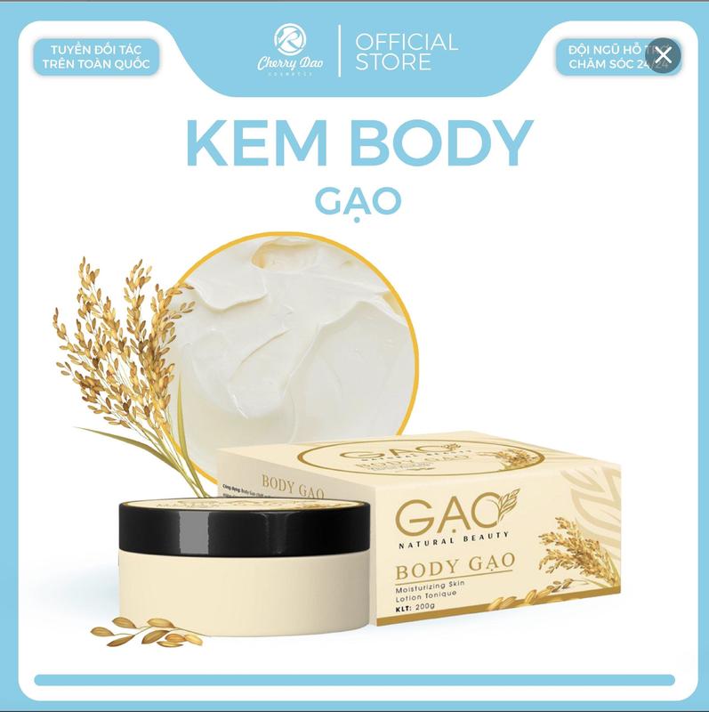  Kem Body Gạo Trắng Da Nâng Tone Mềm Mịn Dưỡng Trắng Da Body Dưỡng Ẩm Trắng Sáng Toàn Thân An Toàn Chính hãng 120Gr 