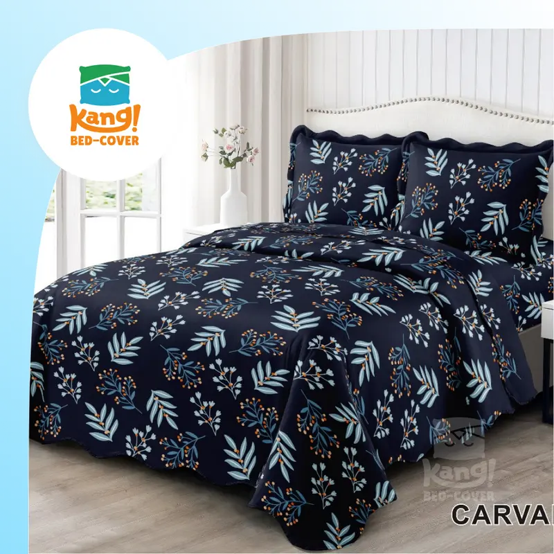 KANG BEDCOVER - Satu Set Bedcover & Sprei Seserahan Aesthetic Katun Microtex Disperse Premium - KING SIZE - TERMASUK 2 SARUNG BANTAL GULING - CARVALINE 0