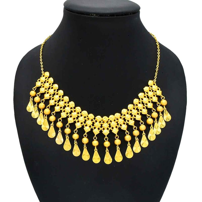 Product Introduction of Kalung Choker, Berkualiti Tinggi, Manik, Bahan Tembaga Bersalut Emas 18K, Sesuai untuk Pesta, Pengantin, Perkahwinan, Hari Jadi, Aksesori Barang Kemas, Hadiah, Borong Tersedia lunanecklace rantai leher perempuan necklace 12