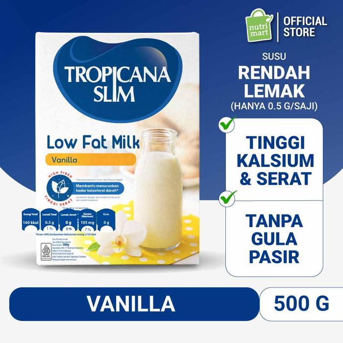 Gambar Tropicana Slim Milk Low Fat Vanilla 500gr dari Nutrimart Store Kota Administrasi Jakarta Utara Tokopedia