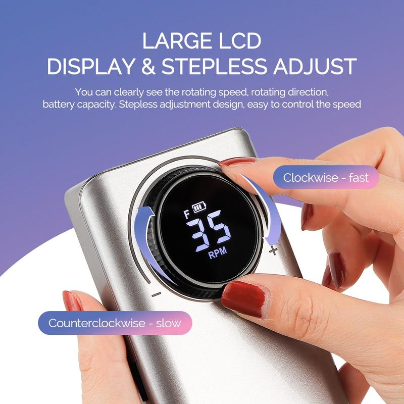 Product Introduction of Nail Grinder Nail Drill Machine Nail Polisher 0~35000rpm 30W Portable High-grade Nail Design Device Nail Care Manicure 23