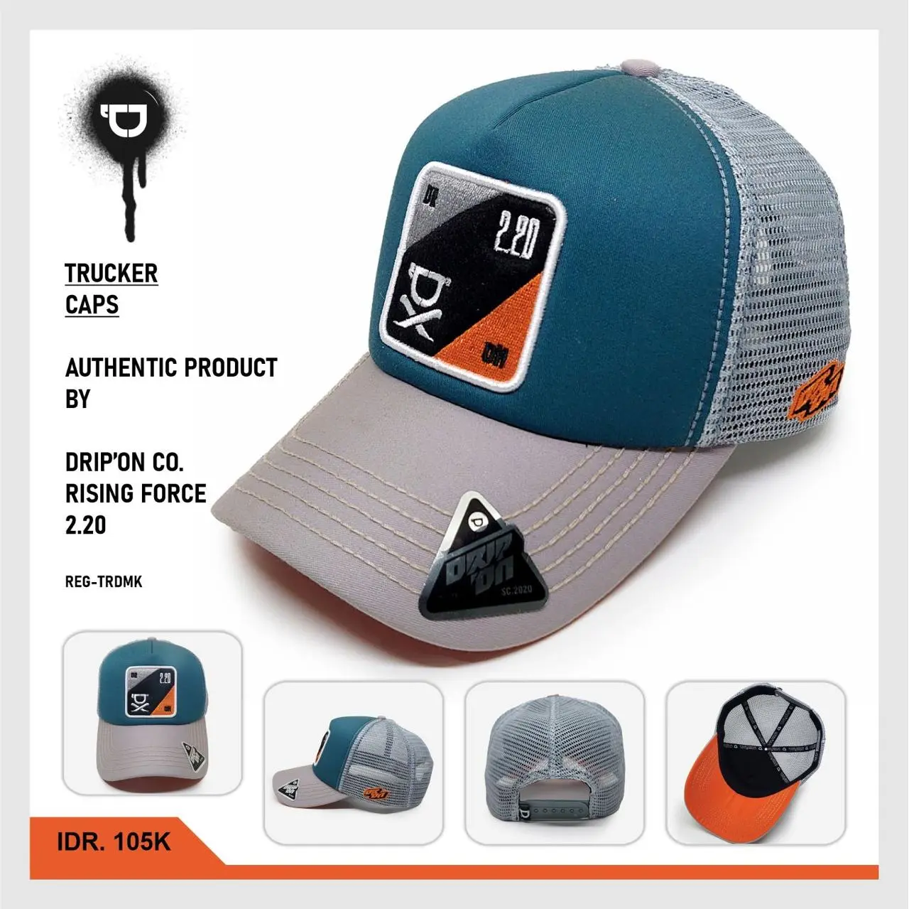 DRIP ON Topi Trucker Jaring Pria Dewasa Distro Kombinasi DRPON02