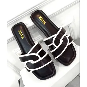 Certains Sandal Wanita Teplek Platfrom Trendy Sendal Kokop Tali Silang Cewek Hitam Wedges
