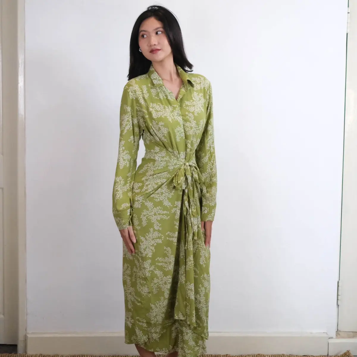 Komala Dress (semi kimono dress) Casual Gaun Panjang Lembut Santai Wanita