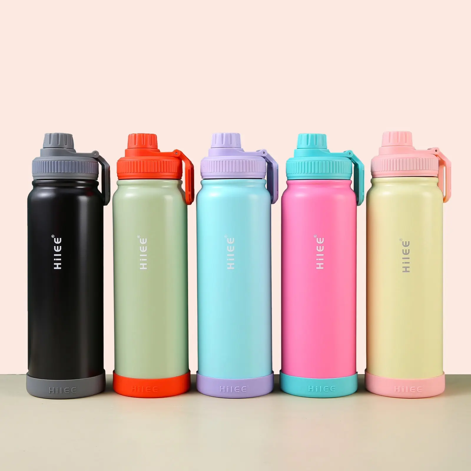 800ml/1000ml HILEE Sport Drinkware Flasks Tumbler Bottled Mug for Exercise with a Large Capacity and a Sturdy, Transportable, Thermally Insulated Stainless Steel.