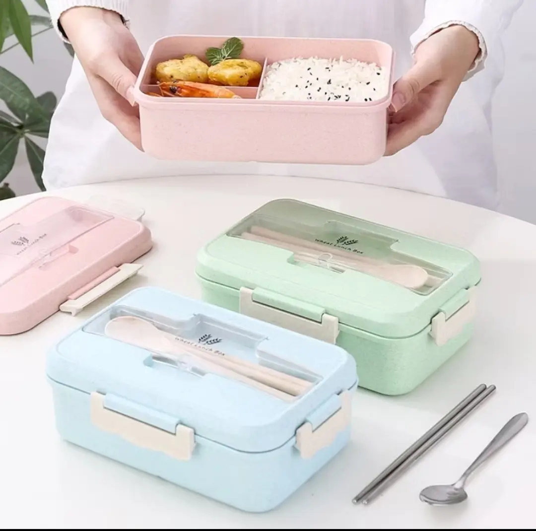 lunch box jerami gandum kotak makan bekal