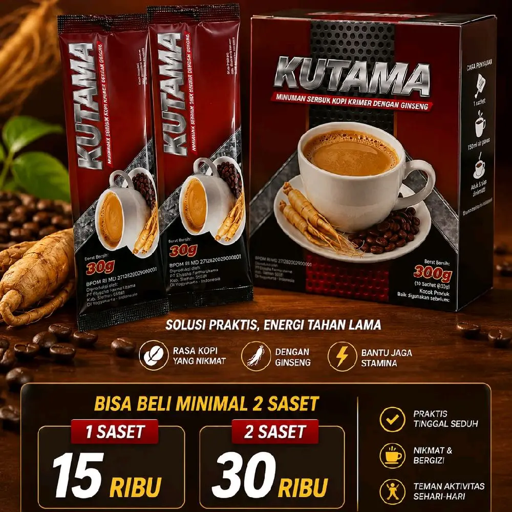 [COD] PAKET 2pcs/30rb kopi gingseng joss KOPI KUTAMA