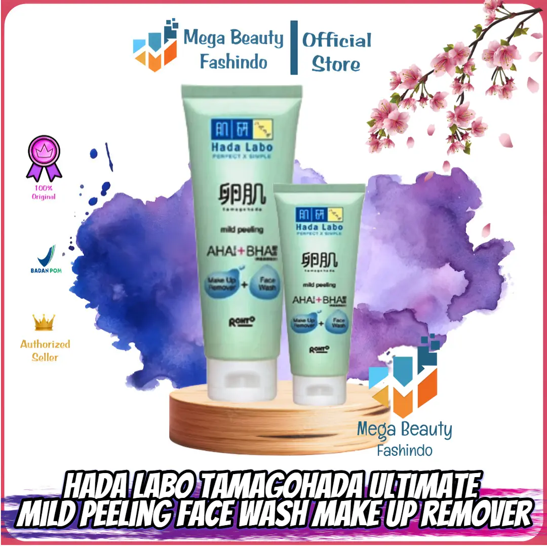 Hada Labo Tamagohada Ultimate Mild Peeling Face Wash Make Up Remover 50gr | 100gr