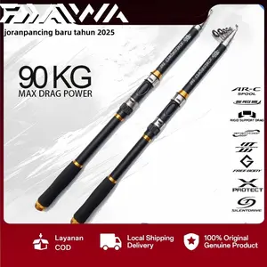 DAIWA Caldarifishing Tongkat Pancing Carbon Fiber 3.6 Meter Profesional Mancing Laut & Sungai Baitcasting Stabil 35KG Beban