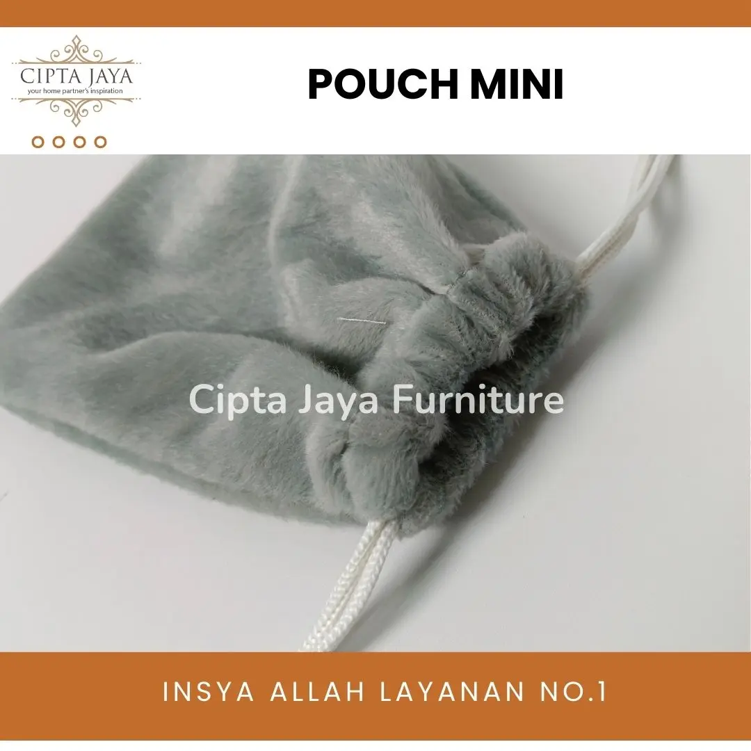 Pouch Mini Make Up Lucu Bag Serut Aesthetic Serbaguna Dompet Ring Kosmetik Koin Multifungsi Cantik