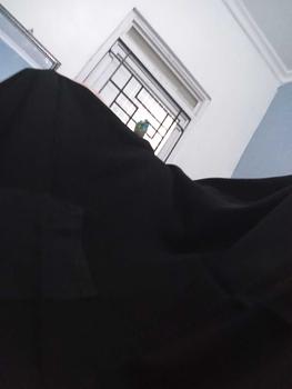 Product Review of cozy khimar non pad jahit 4 lengan bolong Hitam Kerudung bergo jumbo khimar Syari Muslim Oval Jilbab Instan Wolfis Tangan from A**u R**a 0