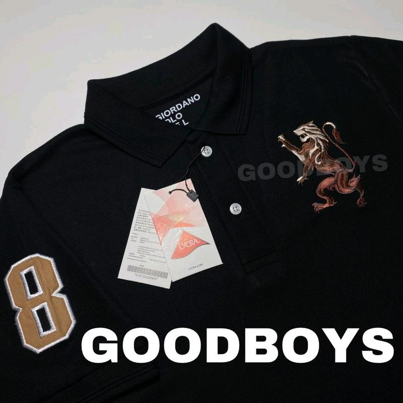 Kaos Polo Shirt Pria Kaos Kerah GIORDANO 3D LION Premium Bottol 8
