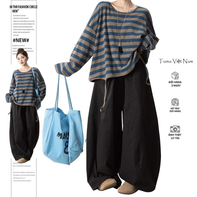 Deal mở bán Quần kaki ống suông rộng thời trang nam nữ