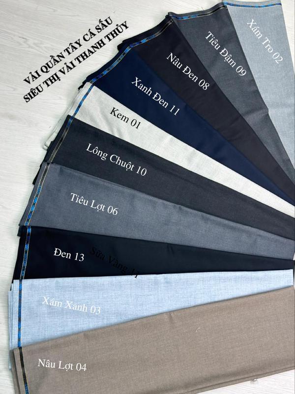 VẢI QUẦN TÂY NAM CASHMERE CÁ SẤU ITALY - KHÔNG CO GIẢN,MÁT,MỀM VỪA