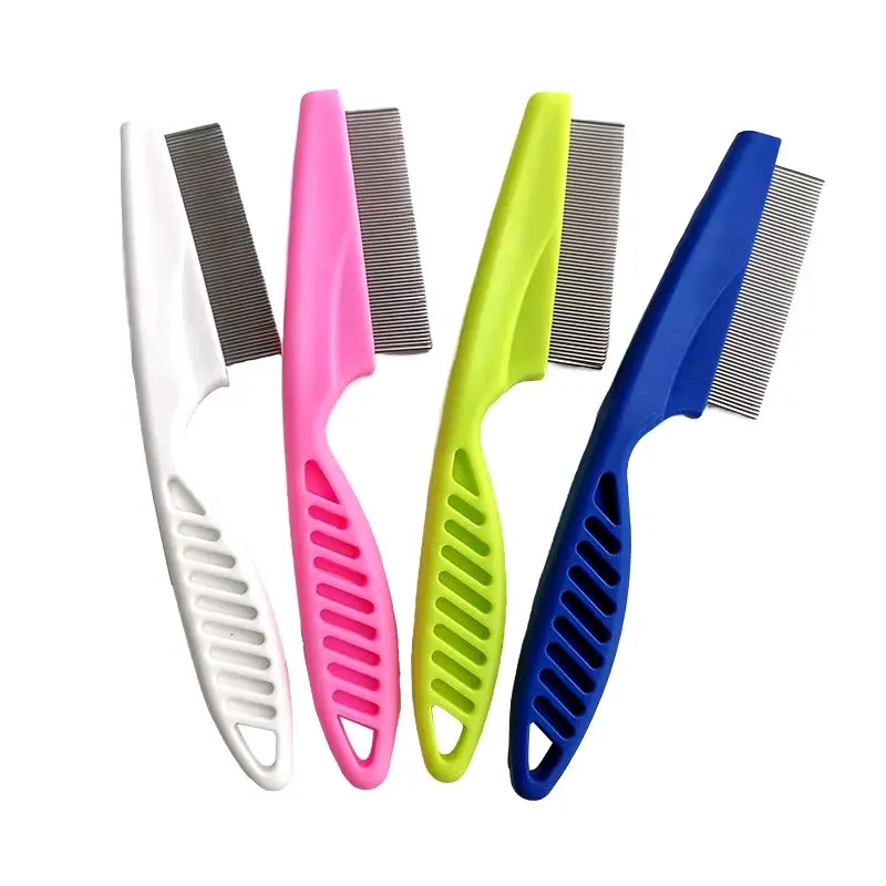 Grooming Sisir Kutu Kucing dan Telurnya dengan Serit Logam Gagang Panjang - Alis, Haircare 0