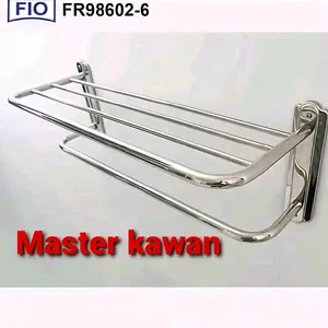 Rak Handuk Stainless 5 Baris Anti Karat /Gantungan Handuk Multifungsi
