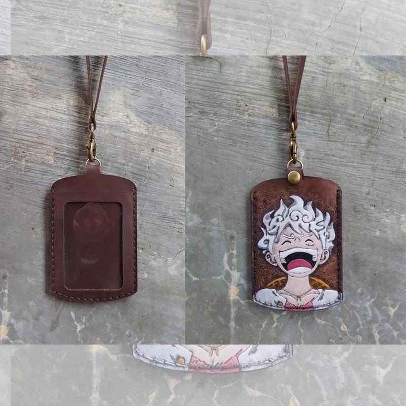 Product Introduction of ID Card Holder Murah Anime One Piece Kulit Asli Ukiran Tangan 3