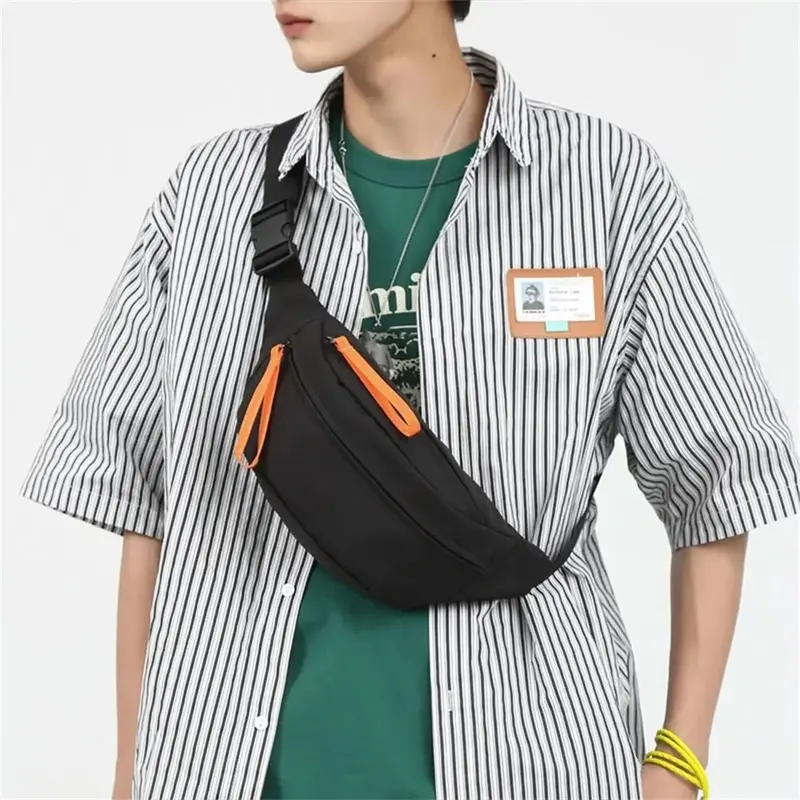 Tas Pinggang Fashion Unisex Tas Waistbag Cowok Polos Minimalis Style Terbaru Termurah LW-3 5