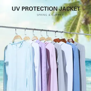 Jaket Anti UV FANCY--JAKET Model MAN COWOK Perlindungan Sinar Matahari UPF50+ untuk Aktivitas Luar Ruangan dengan Hoodie