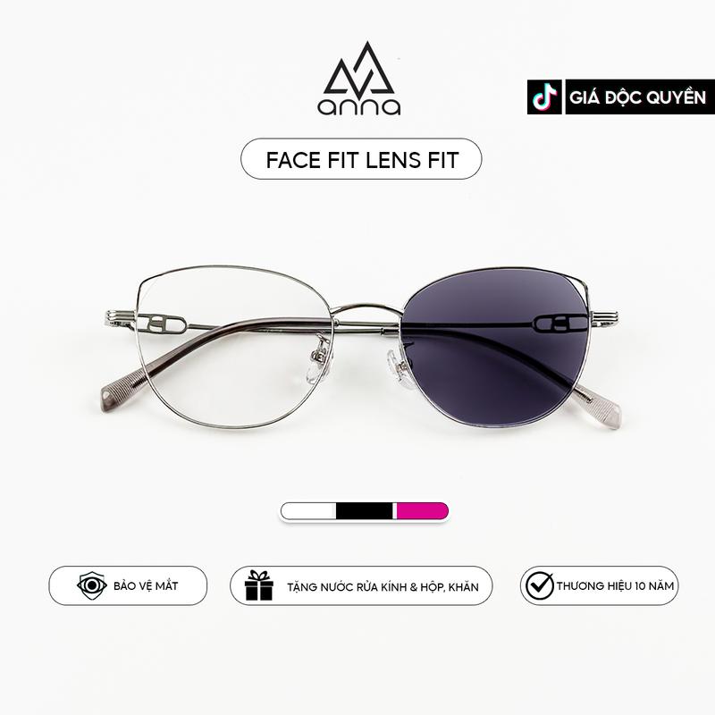 [Tròng Đổi Màu] Gọng Kính Mắt ANNA Thời Trang Chất Liệu TiTan 5501 Có Tròng Đổi Màu Khi Ra Nắng Hot Trend