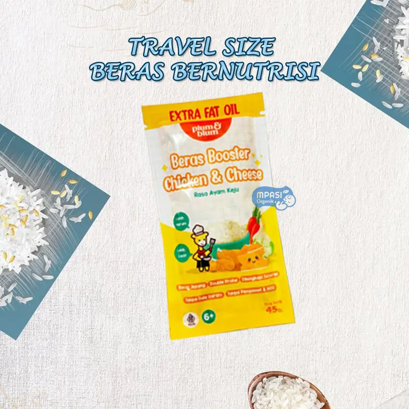 Plum & Blum Beras Mpasi BB Booster Nutrisi Double Prohe Travel Size - 45 gr / Beras Mpasi Bayi 3
