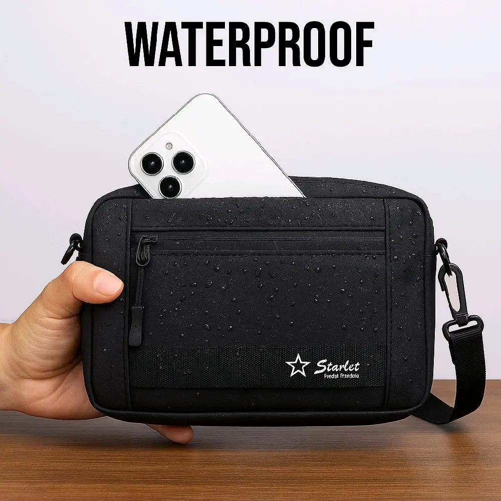 Tas Selempang Pria Handbag Waterproof Pouch Bag Slingbag Lea