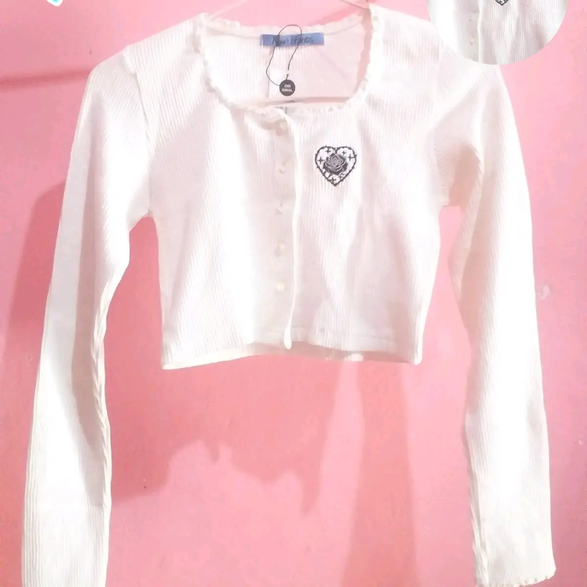 Cardigan putih body barbie cewe korean style