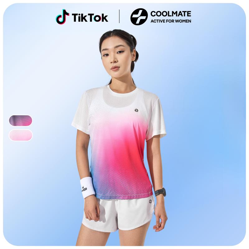 Áo thun thể thao chạy bộ, leo núi nữ AirRush Gradient nhẹ, thấm hút, nhanh khô, thoáng khí - Coolmate Active For Women