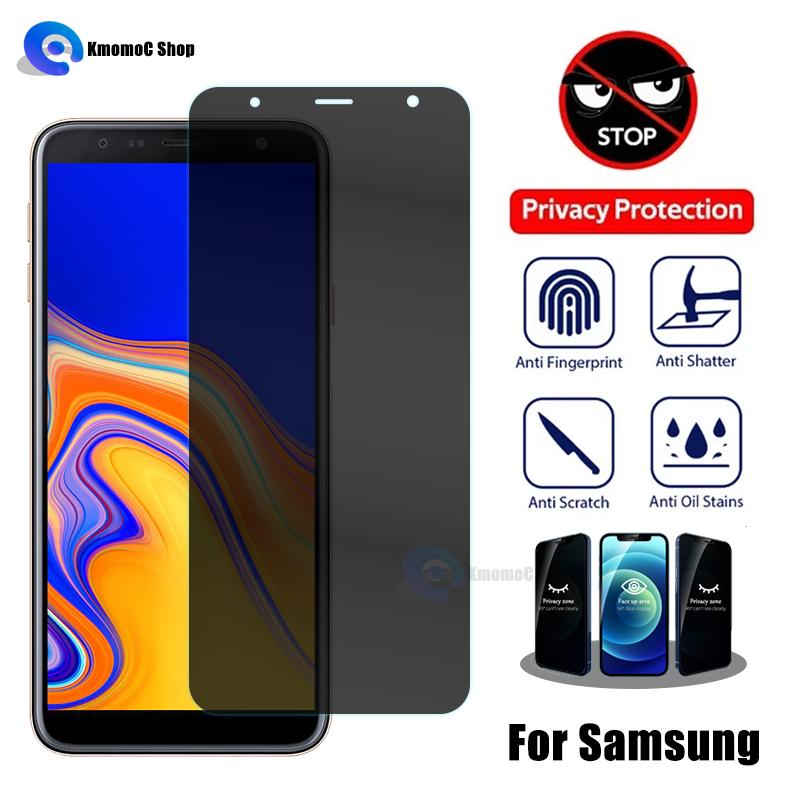 Kính cường lực chống gián điệp, tương thích Samsung Galaxy A2 Core J4 J6 Plus J2 J7 J8 DUO A8S A6S A9 A7 A6 A8 Star Plus 2018, bảo vệ màn hình riêng tư