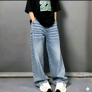 CELANA SCENA UNISEK // CELANA JEANS GOMBRONG ANAK REMAJA COWOK/CEWEK USIA 3-14 TAHUN Wanita Loose  Karet Denim Panjang Nyaman